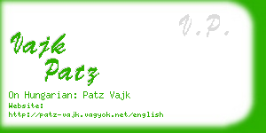 vajk patz business card